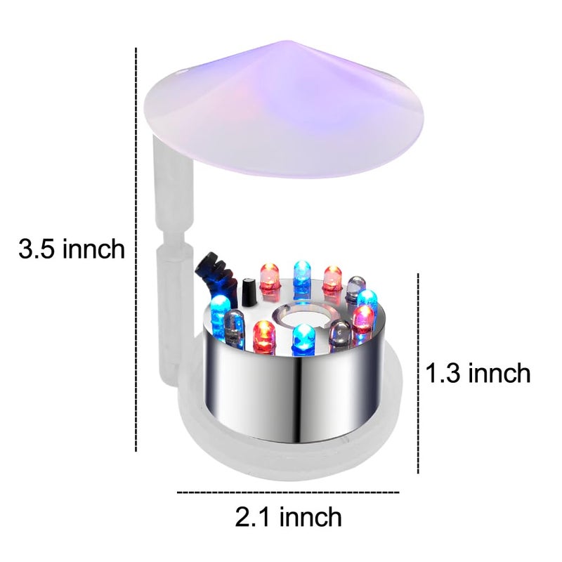 PULACO Mist Maker, 12 LED Mister Fogger Water Fountain Pond Fog Machine Atomizer Air Humidifier, Indoor Fountain Mister Foggers Perfect for Halloween - Image 5