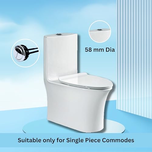 Parryware Single Piece Dual Push Flush Button or Knob Assembly | 58 mm Round PE | Saves Water | High-end Plating Technology for Long-lasting Performance | C61PE0899 - Image 5