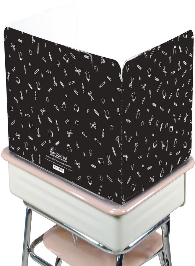 Really Good Stuff Large Privacy Shields - Set of 12, Black Glossy - Enhance Focus and Minimize Distractions for Students - Desk Dividers - Image 2