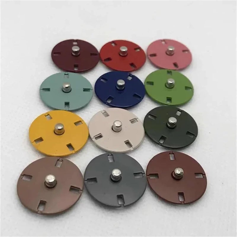Sew On Snaps 50 Pairs Color Metal Snap Button Dark Female Coat Windbreaker Hand Sewing Invisible Anti(Pink) - Image 3