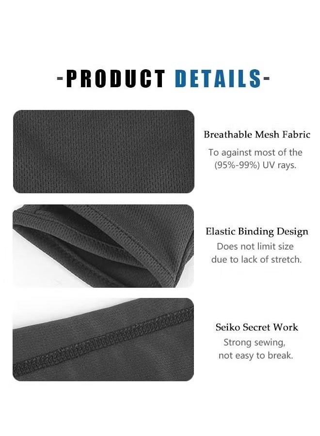 Men Women Balaclava Uv Protection Full Face Sunscreen Mask, Omnidirectional Covering Ice Silk Polyester Breathable Sunscreen Shawl Face Covering, Lightweight Sports Protection Cover (Dark Grey) - Image 3