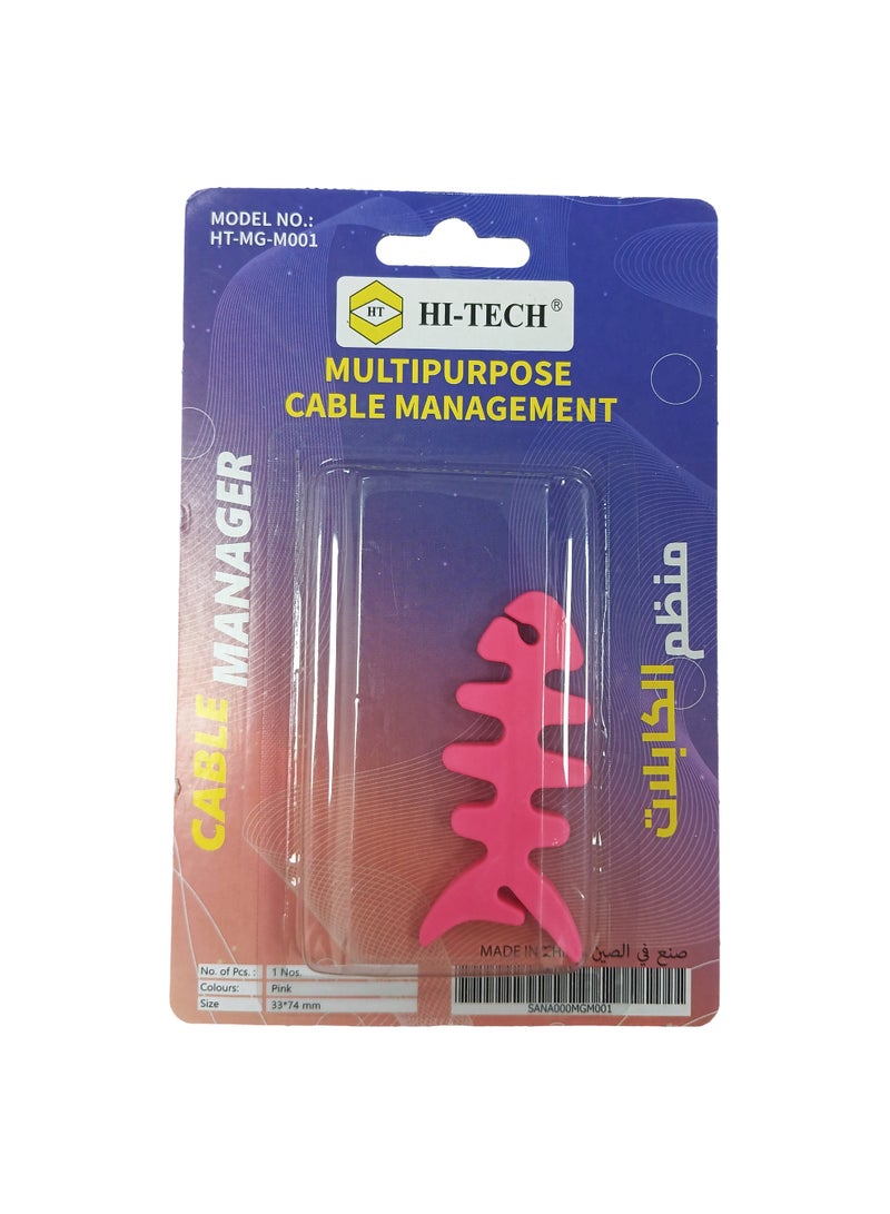 هاي-تيك حامل ومنظم الكابلات، حل إدارة الكابلات للمنزل والمكتب، حامل أسلاك متين وقابل لإعادة الاستخدام - Image 4