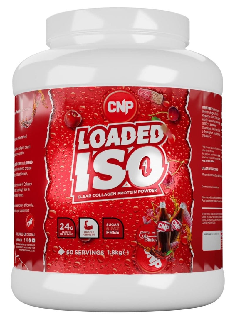 CNP Loaded ISO, Clear Collagen Protein Powder, 24g Protein, 1.8kg, 60 Servings, (Cherry Cola) Gluten & Lactose Free, Premium Muscle Recovery & Growth | Sugar & Fat Free , High Protein - Image 1