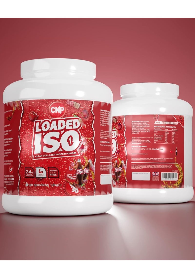 CNP Loaded ISO, Clear Collagen Protein Powder, 24g Protein, 1.8kg, 60 Servings, (Cherry Cola) Gluten & Lactose Free, Premium Muscle Recovery & Growth | Sugar & Fat Free , High Protein - Image 2