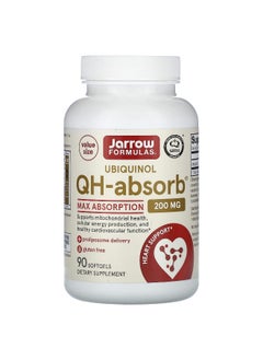 jarrow formulas Jarrow Formulas, Ubiquinol, QH-Absorb, Max Absorption, 200 mg, 90 Softgels  - Image 1
