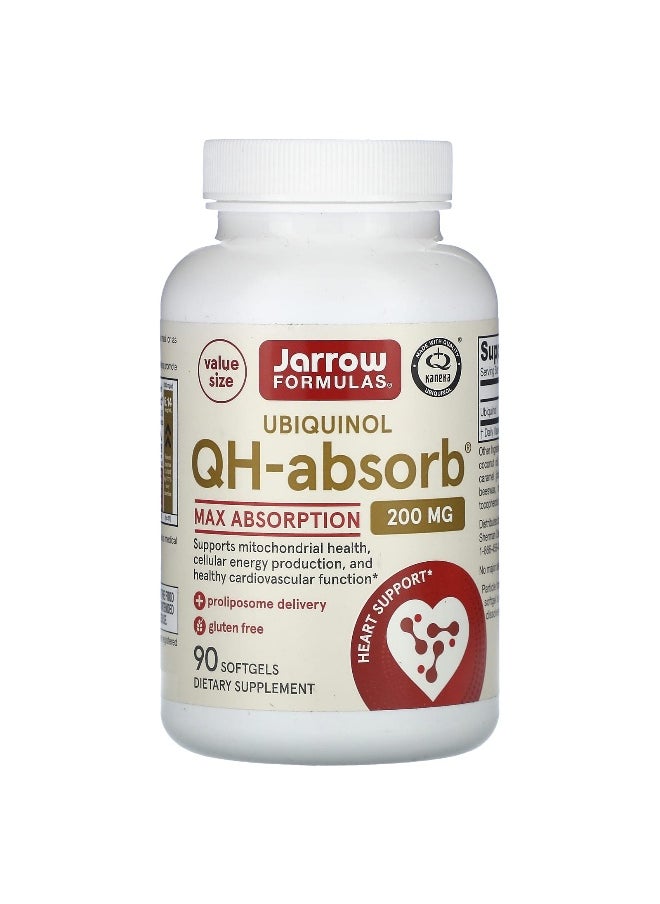 jarrow formulas Jarrow Formulas, Ubiquinol, QH-Absorb, Max Absorption, 200 mg, 90 Softgels  - Image 1