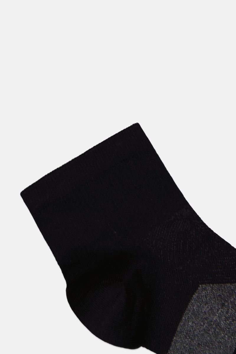 Feetures Kids Boy 1 Pair Brand Logo Crew Socks, Black - Image 2