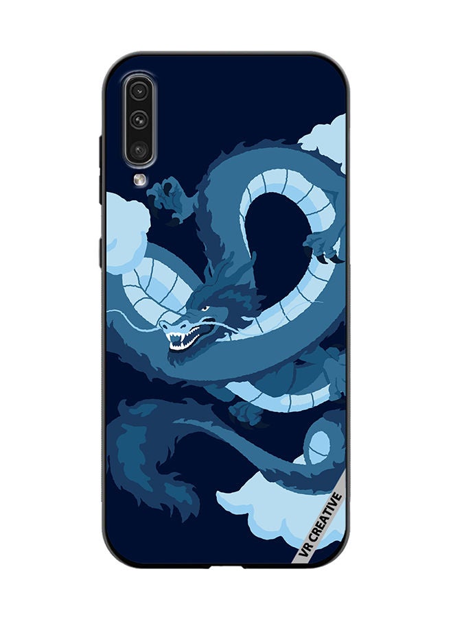 VR CREATIVE Protective Case Cover For Samsung Galaxy A70/A70s Chinese Blue Dragon Design Multicolour - Image 1