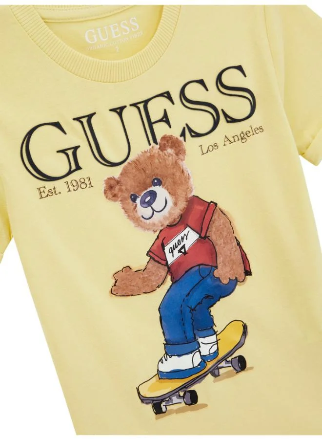 GUESS Kids Printe Crew Neck T-Shirt