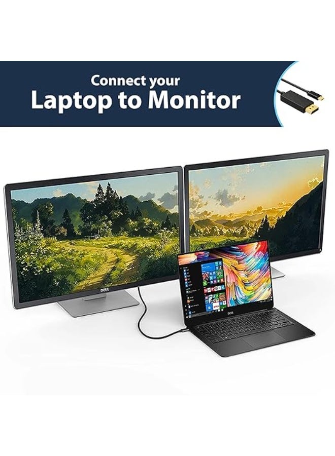 USB C to DisplayPort Cable 1.8M – 4K@60Hz Thunderbolt 3 Compatible USB-C to DP Adapter Cable - Image 4