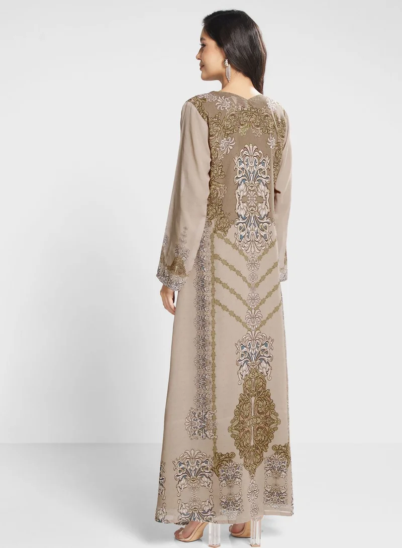 Biba Floral Printed Jalabiya