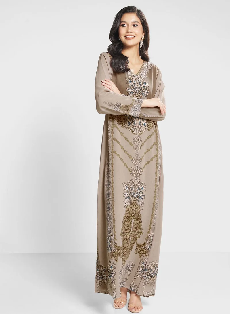 Biba Floral Printed Jalabiya
