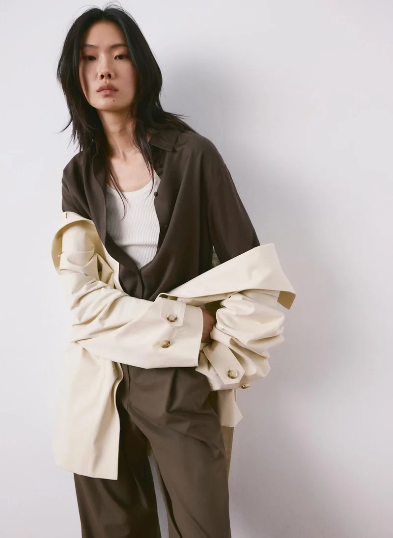 MANGO  Straight lyocell shirt for Women | Best Price UAE