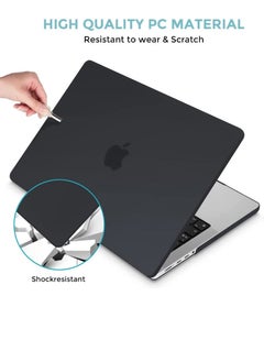 Generic MacBook Pro 14.2 inch Case 2021 A2442 M1 Pro Case Compatible with Released in 2021 A2442 M1 Pro  M1 Max with Liquid Retina XDR Display Touch ID Plastic Hard case and Keyboard Protective Film Black  - Image 3