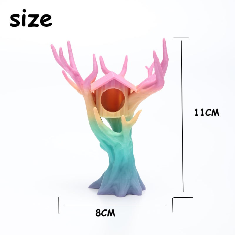 Daerky Jumping Spider Tree, Spider Hiding Cave, Tree-Shaped Climbing Toy & Cave, 3D Printed Decorative Accessory for Jumping Spiders, Wolf Spiders, Mantises & Small Arboreal Animals (Wood Color) - Image 4