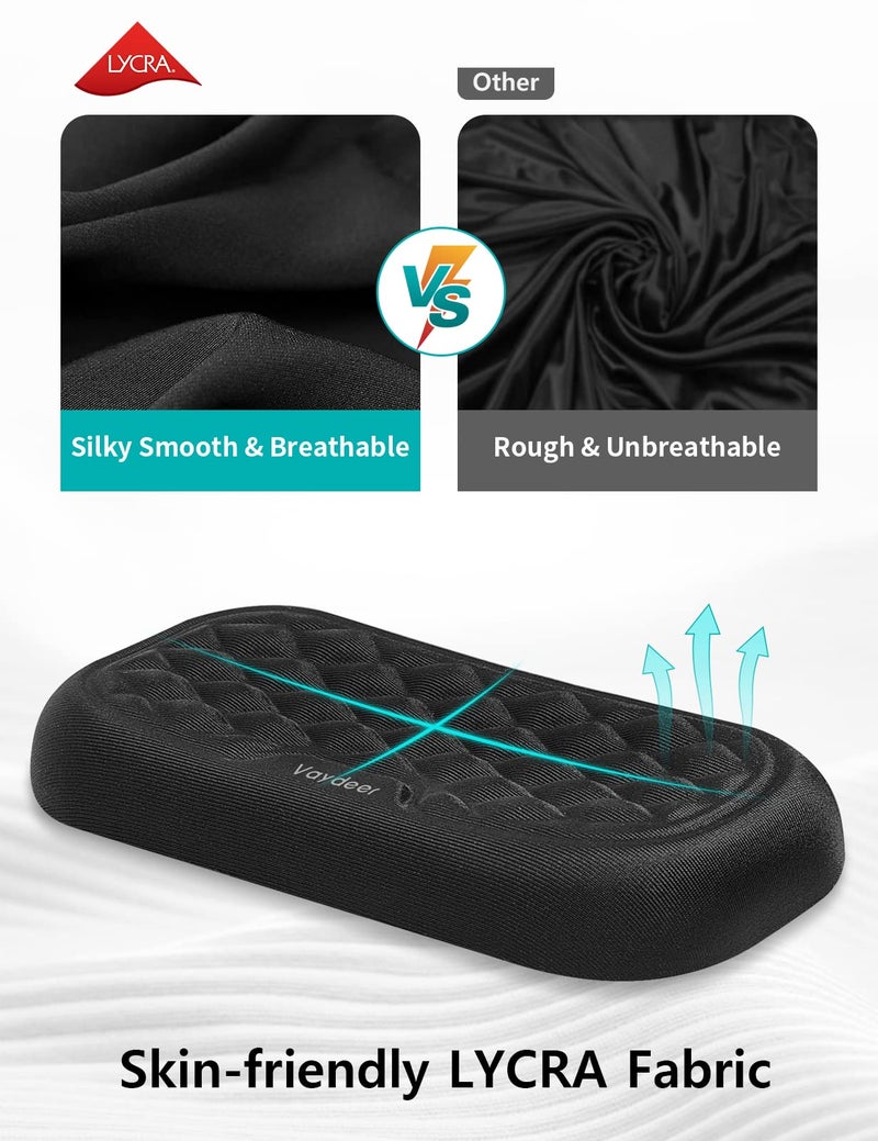 Vaydeer Wrist Rest for Keyboard and Mouse, Computer Ergonomic Wrist Support Pad Set, Soft Memory Foam Arm Cushion for Desk, Palm Hand Office Gaming Laptop Typing-Medium - Image 5