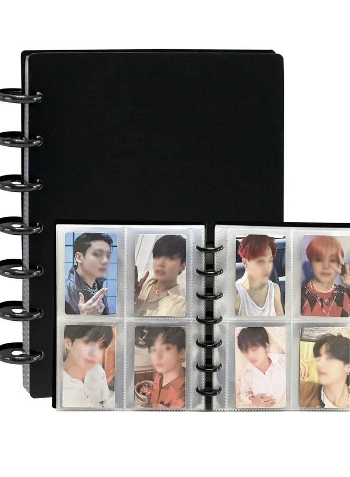 Photocard Binder 3 Inch Photocard Holder Book Sleeves with 30Pcs Inner Pages ldol Album Business Cards Collect 6 Ring Photo Protectors hold 240 Cards  - Image 1