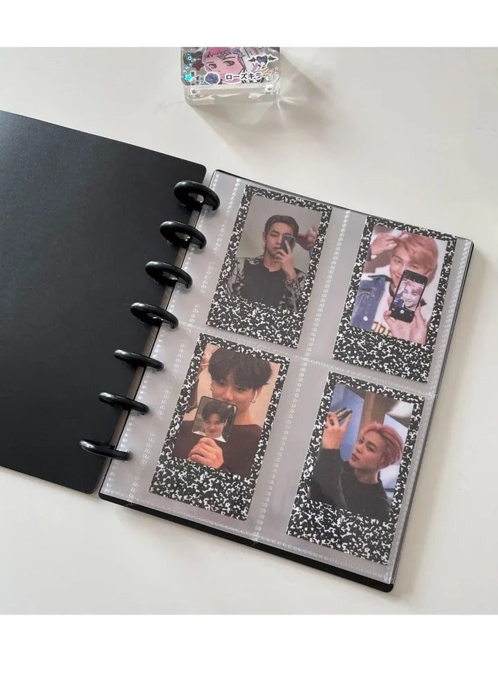 Photocard Binder 3 Inch Photocard Holder Book Sleeves with 30Pcs Inner Pages ldol Album Business Cards Collect 6 Ring Photo Protectors hold 240 Cards  - Image 3