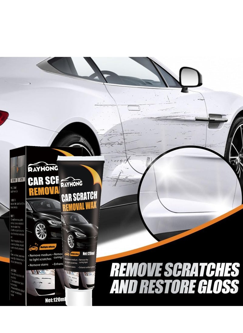 Car Scratch Repair Paste, Car Scratch Remover for Vehicles, Car Scratch Repair Paste Polishing Wax, Car Scratch Remover Kit with Wipe and Sponge for Car Vehicles Deep Scratches (1Pcs)
