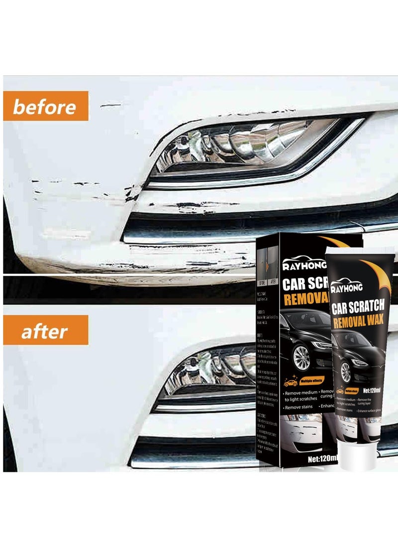 Car Scratch Repair Paste, Car Scratch Remover for Vehicles, Car Scratch Repair Paste Polishing Wax, Car Scratch Remover Kit with Wipe and Sponge for Car Vehicles Deep Scratches (1Pcs)