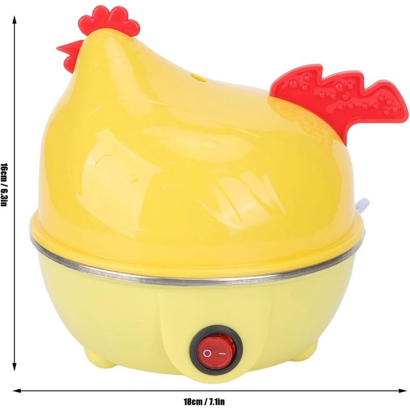 Egg Cooker, Electric Egg Cooker Multifunction Chicken Shape Rapid Egg Boiler 7 Egg Capacity Automatic Shut Off Mini Breakfast Machine(US 110V) - Image 4