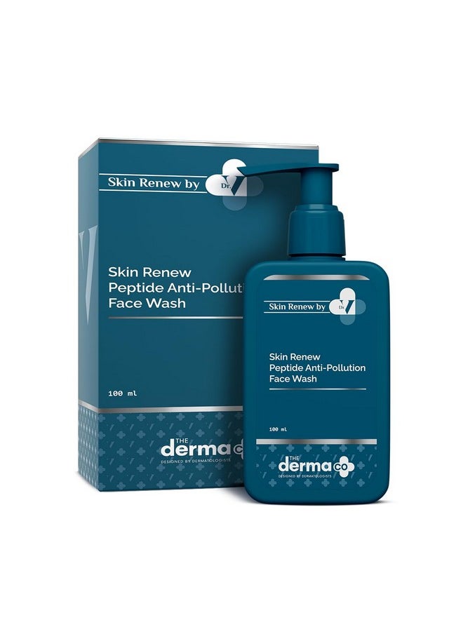 THE derma Co . X Dr.V Skin Renew Peptide Anti-Pollution Face Wash With Peptides & Niacinamide-100Ml| 0.5% Salicylic Acid | Exfoliation|Gentle & Deep Cleansing  - Image 1