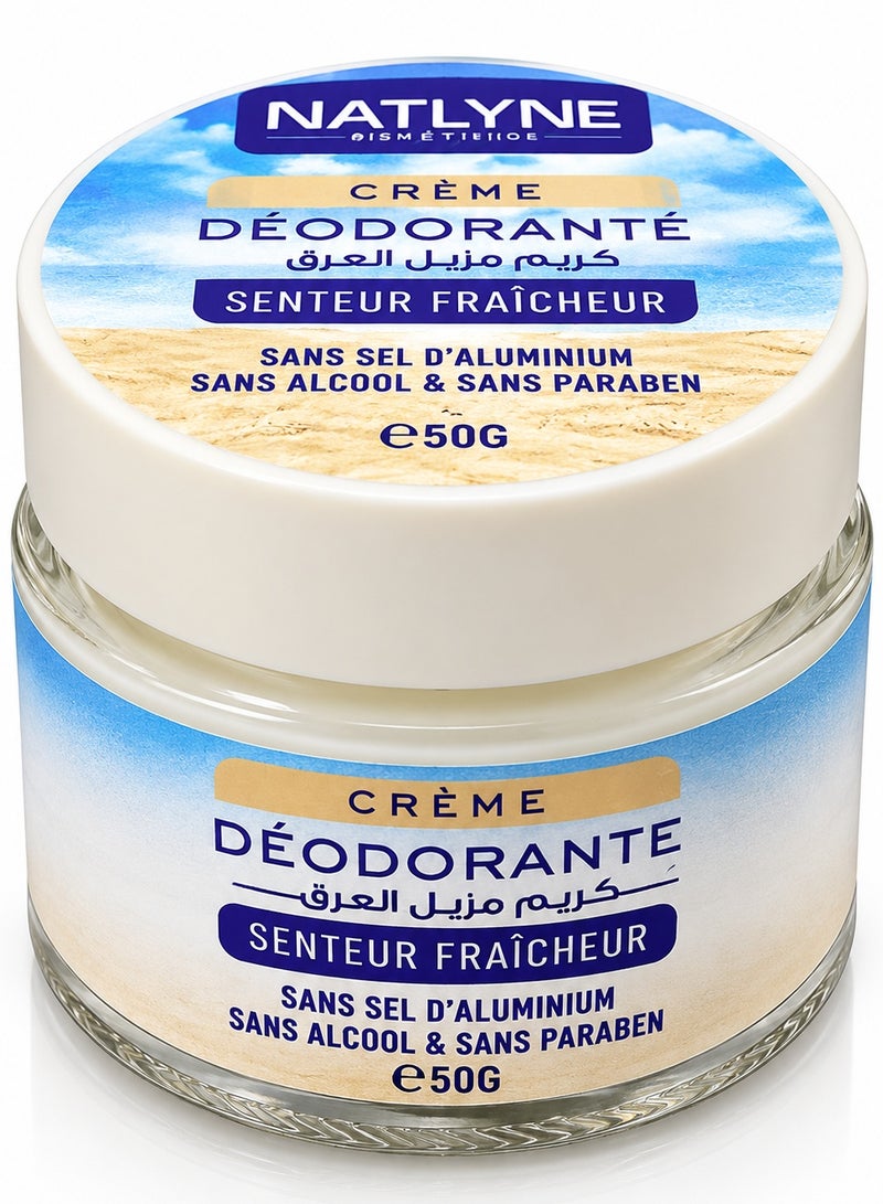 BiOCOSMETICS NATLYNE BIOCOSMETICS Fresh Breeze Deodorant Cream, 50g - All-Day Freshness, Aluminum Salt-Free, Alcohol-Free & Paraben-Free - Image 1