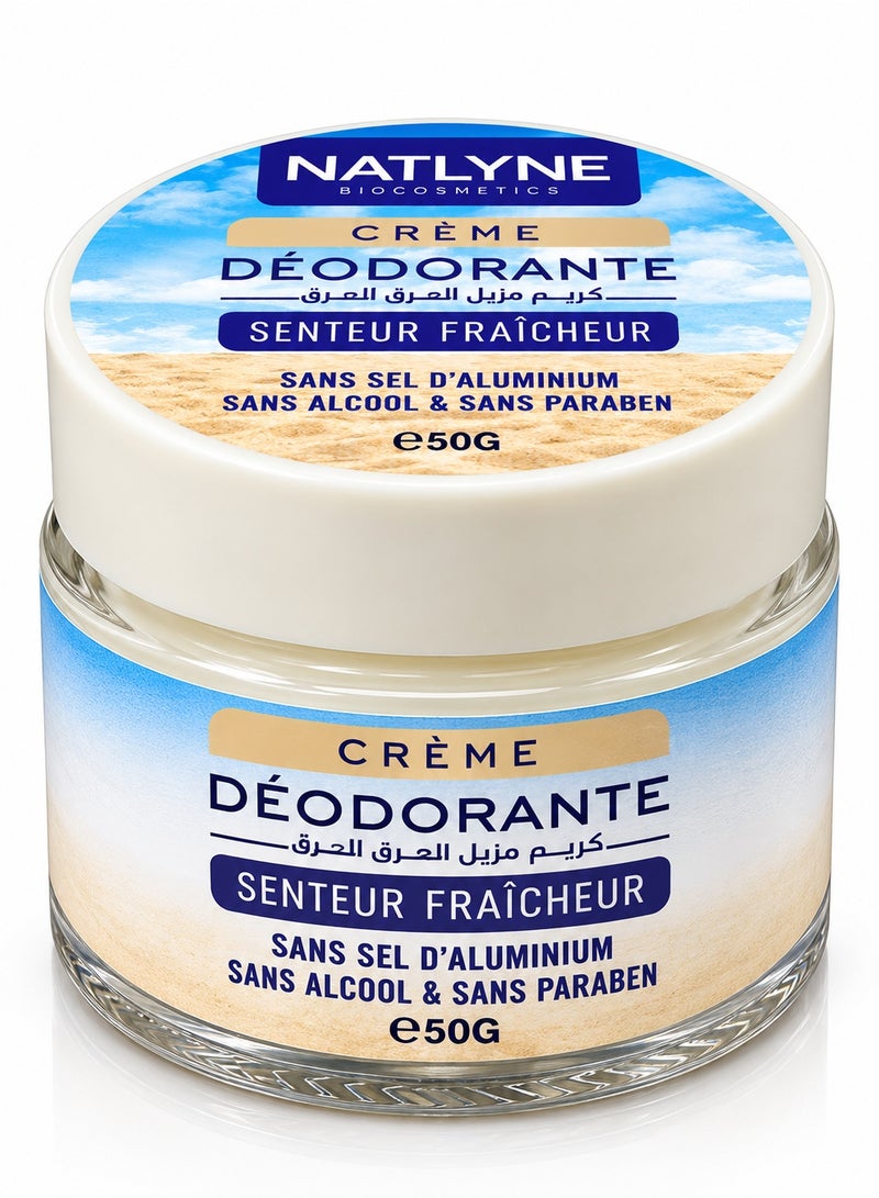 BiOCOSMETICS NATLYNE BIOCOSMETICS Fresh Breeze Deodorant Cream, 50g - All-Day Freshness, Aluminum Salt-Free, Alcohol-Free & Paraben-Free - Image 4