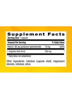 Country Life Larginine Caps With Vitamin B6 500Mg 200 Vegan Capsules Certified Gluten Free Certified Vegan  - Image 5