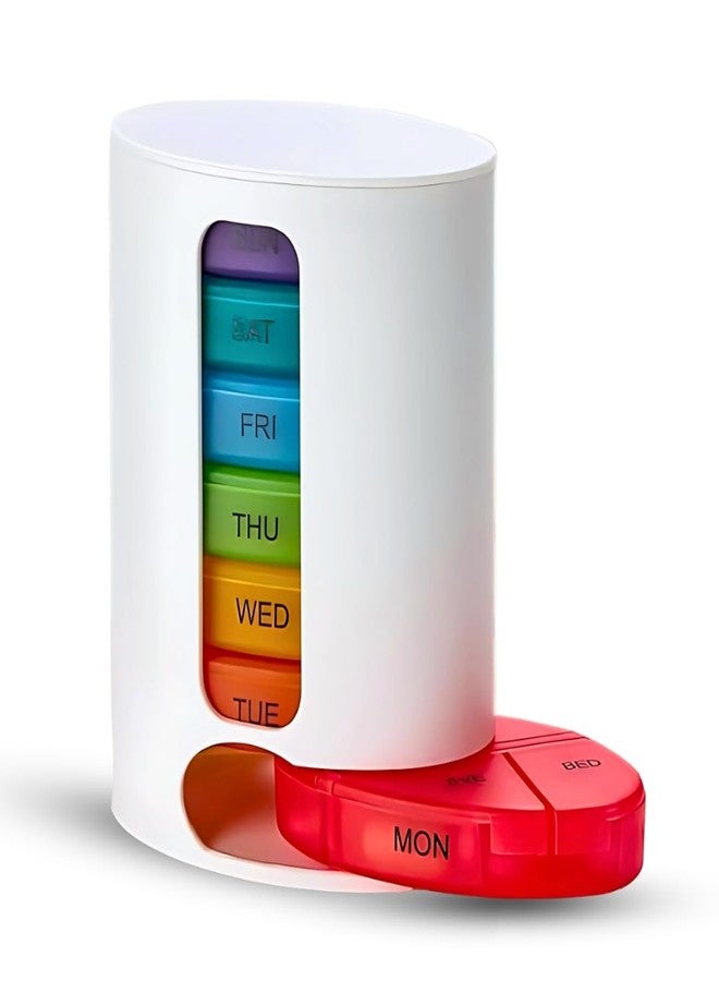 Extra Care Weekly 4 Times A Day Pill Box Travel Tablet Holder Medicine Dispenser, Organizer, Storage BPA Free 7 Day Case - Image 1