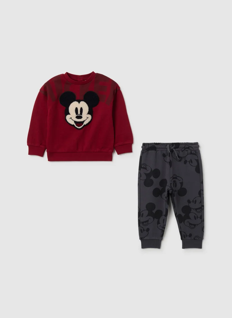 او في اس RED AND GREY PURE COTTON BABY OUTFIT