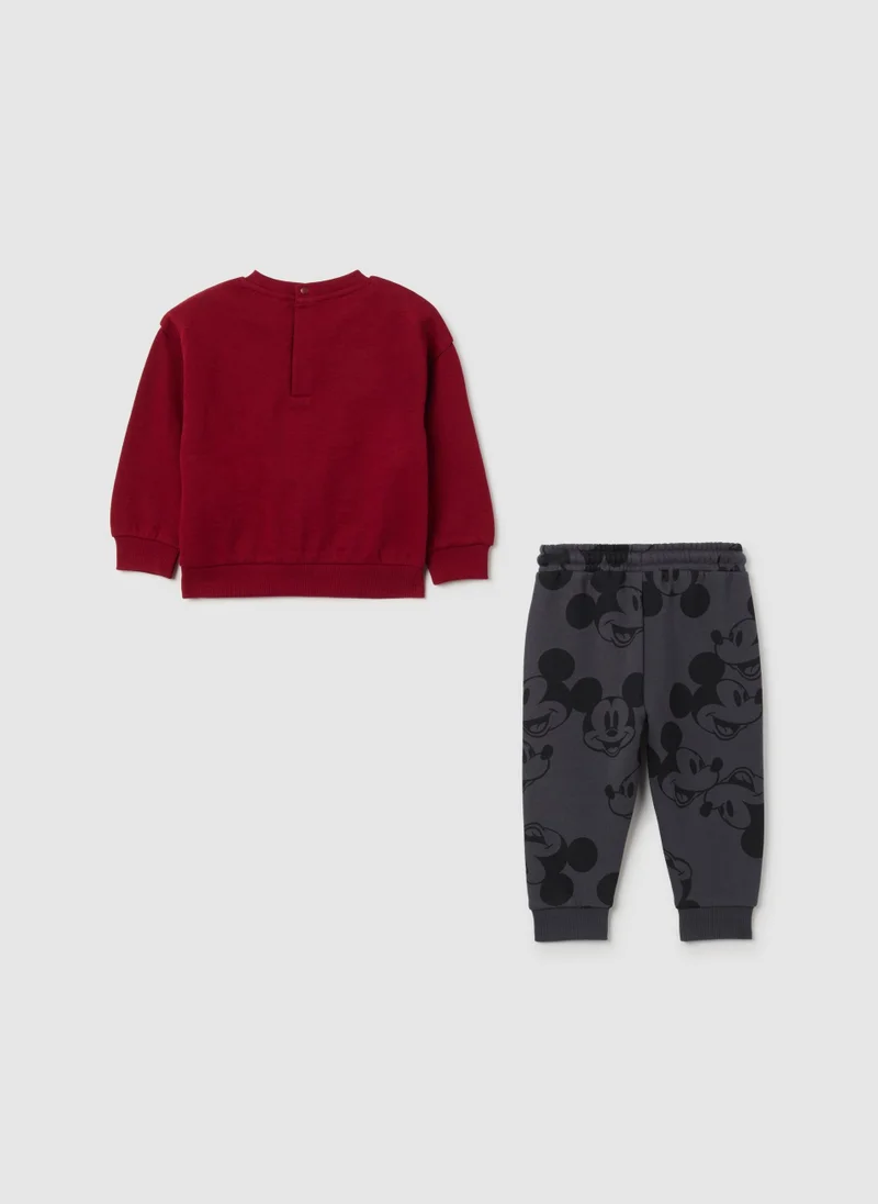 او في اس RED AND GREY PURE COTTON BABY OUTFIT