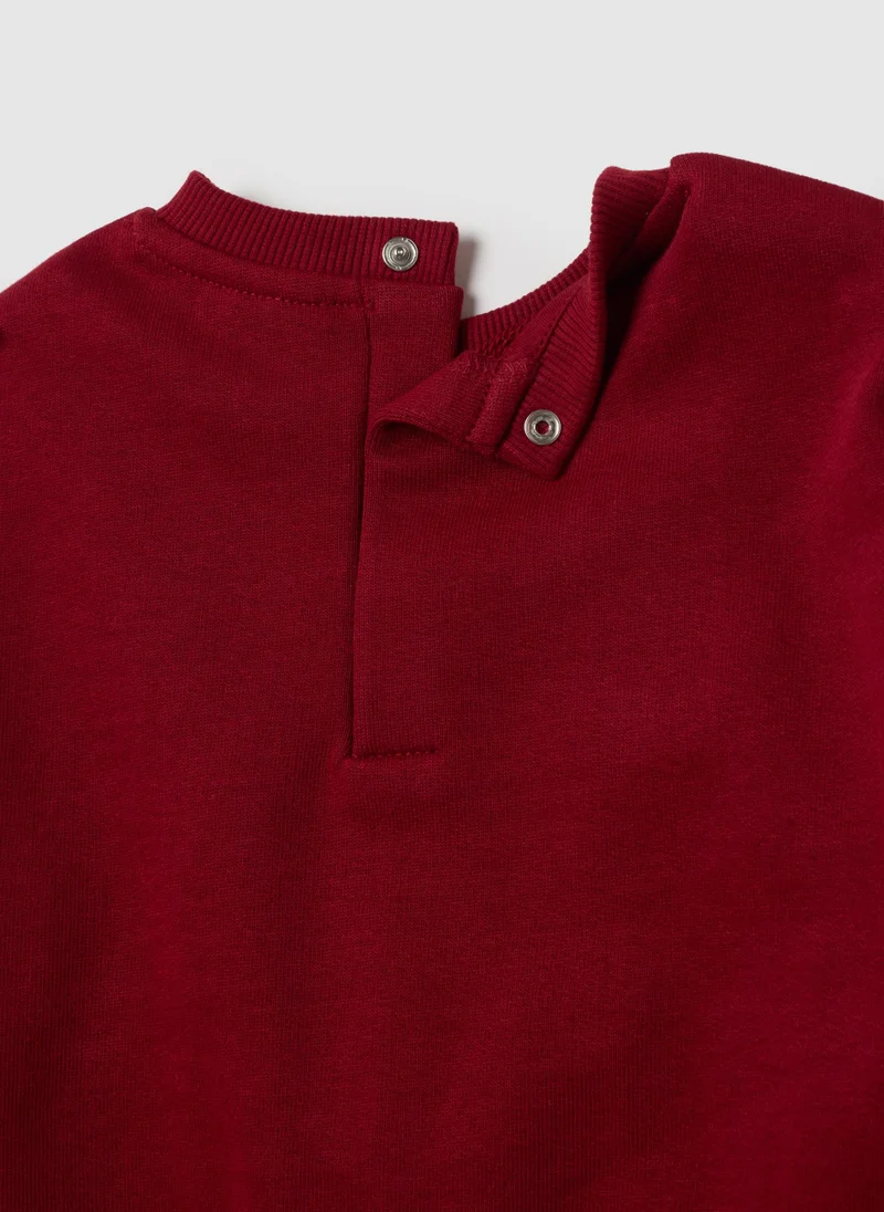 او في اس RED AND GREY PURE COTTON BABY OUTFIT