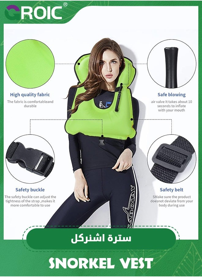 Snorkel Life Vest for Adults, Inflatable Snorkel Vest Adjustable Safety Snorkeling Jackets for Snorkeling Swimming Diving Surfing Water Sports, Fun Safety Portable Swim Vest Inflatable Jackets - pzsku/ZBAC1CB35C2F303A4527EZ/45/_/1718764999/f56eadeb-9996-441e-8639-557c20ddf499