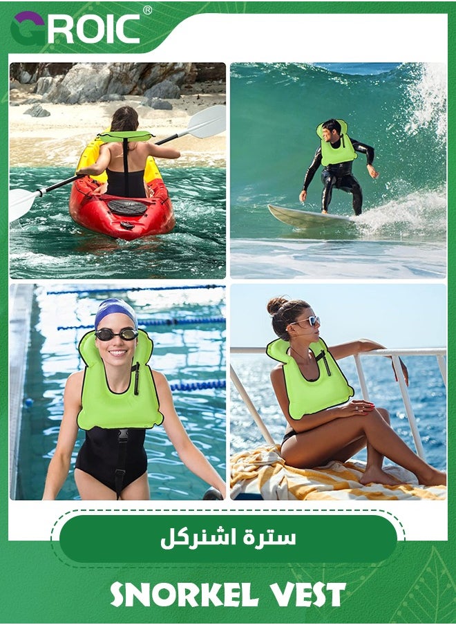 Snorkel Life Vest for Adults, Inflatable Snorkel Vest Adjustable Safety Snorkeling Jackets for Snorkeling Swimming Diving Surfing Water Sports, Fun Safety Portable Swim Vest Inflatable Jackets - pzsku/ZBAC1CB35C2F303A4527EZ/45/_/1718765039/ffd56c15-5668-4291-9c84-d49c978763cc