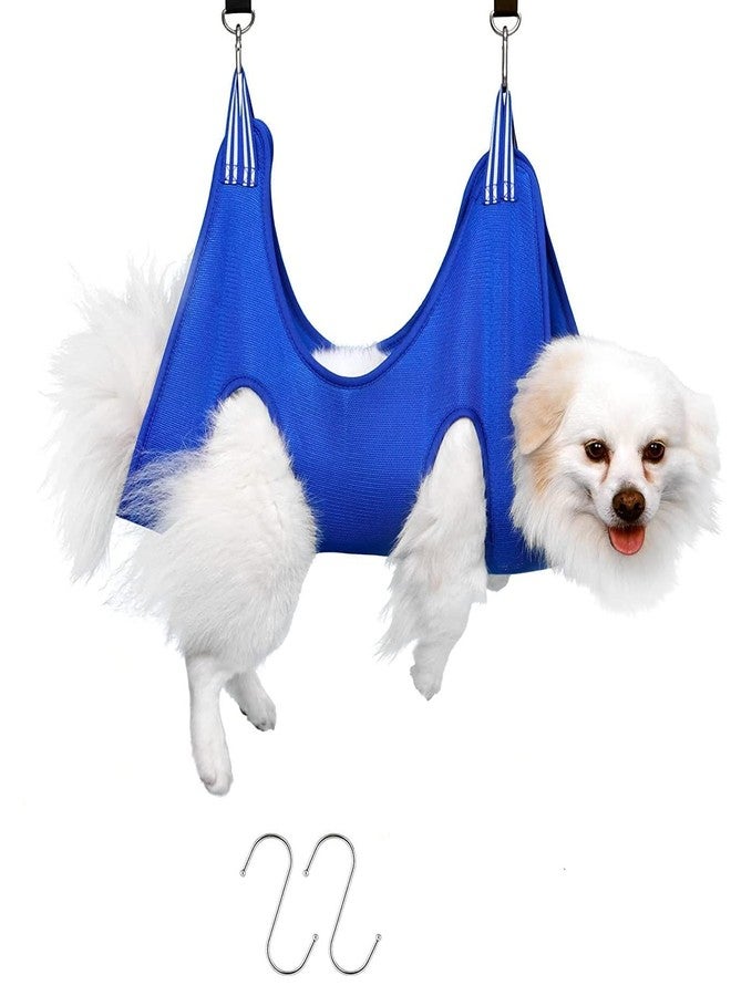 Cloyster Breathable Dog Grooming Hammock,Restraint Bag for Dogs & Cats,Pet Stuff Helper,Dog Sling Hanger for Bathing Grooming,for Bathing Washing for Cleaning Teeth || 2 Hooks || - Image 1