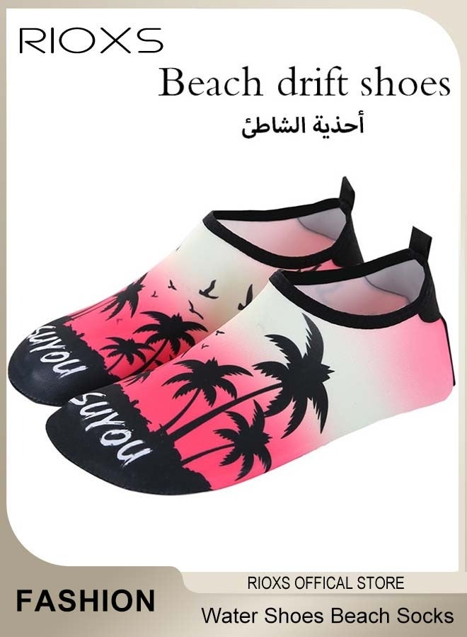 RIOXS Water Shoes Beach Socks For Women Barefoot Aqua Socks Quick-Dry Non-Slip Swim Shoes For Beach Swimming Pool Water Park  - Image 1