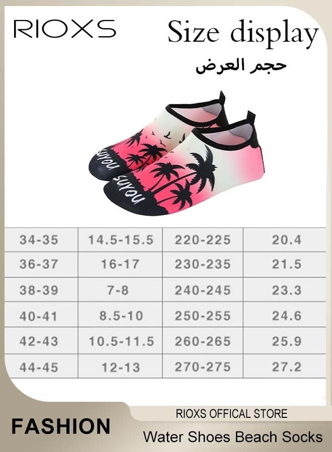 RIOXS Water Shoes Beach Socks For Women Barefoot Aqua Socks Quick-Dry Non-Slip Swim Shoes For Beach Swimming Pool Water Park  - Image 3