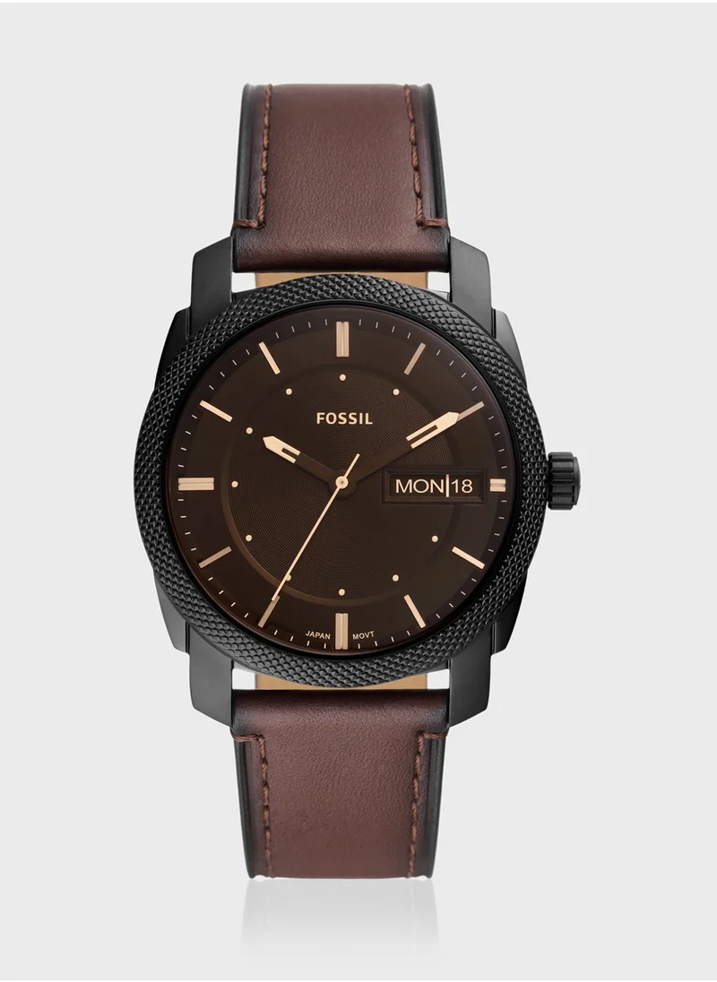 FOSSIL Leather Strap Analog Watch