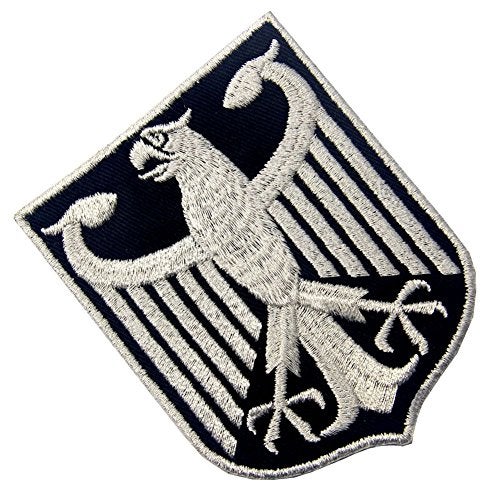 Rocking Planet Germany Coat of Arms German Eagle Shield Metallic Embroidered Iron On Sew On Patch - Image 3
