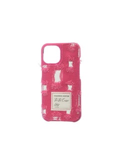 Silicone Back Phone Protection Cover Jeans-Design For iPhone 15 - pink