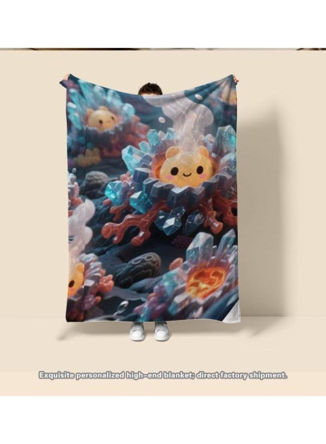 عام بطانية رقيقة من الفانيلا الكرتونية للأطفال والرضع (دافئة ومريحة، ومناسبة للنوم والألعاب) 70 سم * 100 سم - Image 3