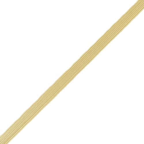 Mandala Crafts 6mm 50 Yds Roll of Beige Elastic Bands for Sewing - 1/4 Flat Elastics Cord - 1 4 Inch Braided Stretch Straps for Crafting - Image 3
