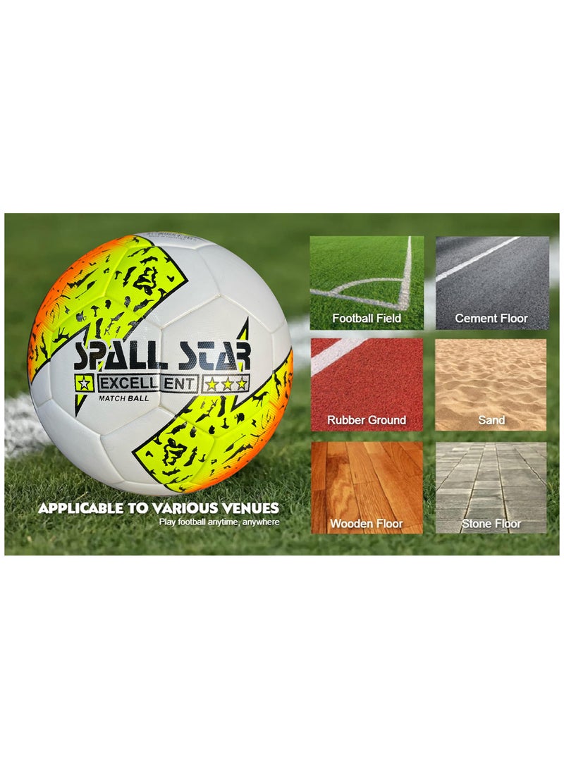Spall Football Soccer Ball For Matches World Cup Best Indoor/Outdoor Water Proof Ball For Prefessional Training And Match Men And Women Youth And Adult - Image 4