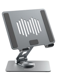 Momax Fold and Rotatable Tablet Stand 360-Degree Rotatable With Foldable Design Aluminum Alloy - Grey  - Image 1