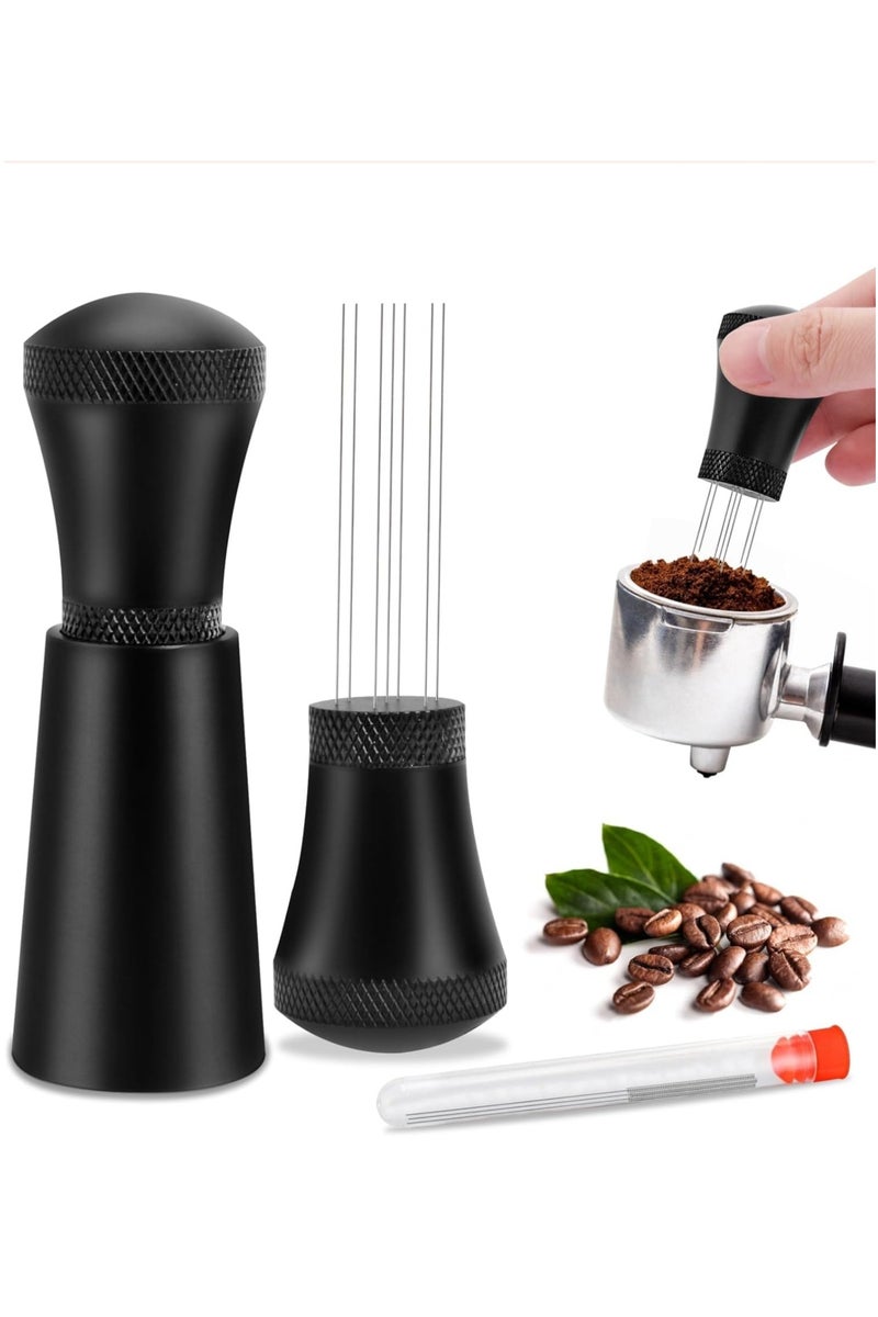 Coffee WDT Tool made of pure aluminum with 7 stainless steel 304 needles, includes 10 additional needles. - Image 1