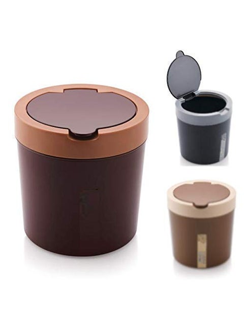 PUTHAK Small Portable Table DustbinDesk Dustbin with Attached lid and Swing Opening Mini Trash bin Can Waster Bin for Office Multicolor COVER LID Plastic