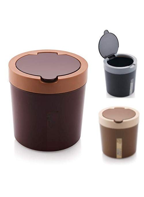 PUTHAK PUTHAK Small Portable Table DustbinDesk Dustbin with Attached lid and Swing Opening Mini Trash bin Can Waster Bin for Office Multicolor COVER LID Plastic 