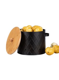 Y&D Mesh Kitchen Bamboo Lid Food Preservation Storage Metal Storage Cans  - Image 1