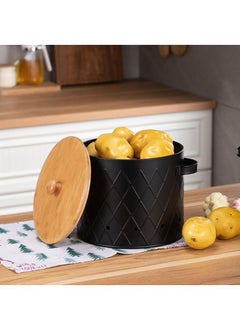 Y&D Mesh Kitchen Bamboo Lid Food Preservation Storage Metal Storage Cans  - Image 2